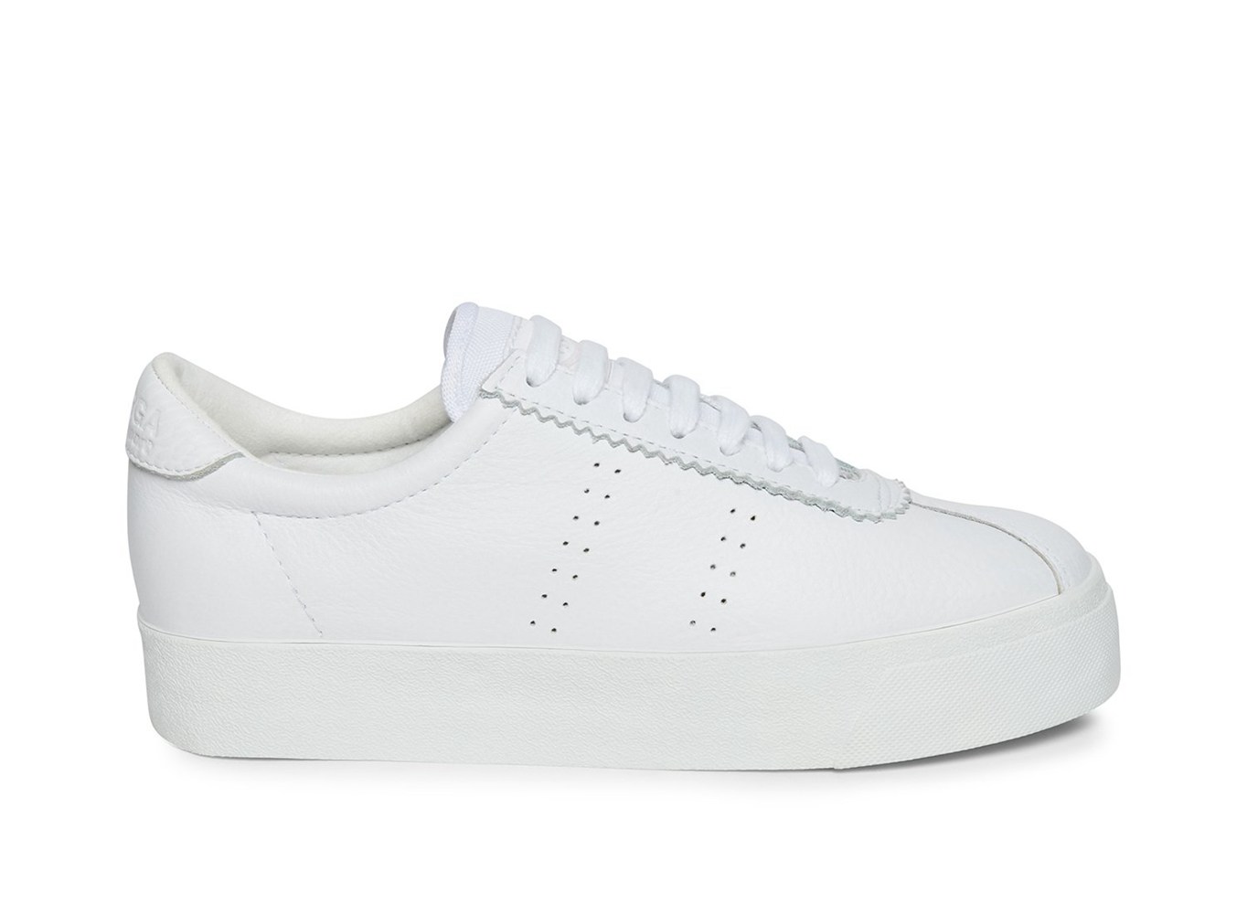 Platform Feminino Branco - Superga 2854 Club 3 Full Comfort Couro - PCJFS-8649